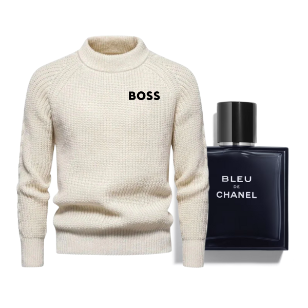 Boss Cotton Sweater + 1 Premium Perfume for Free!