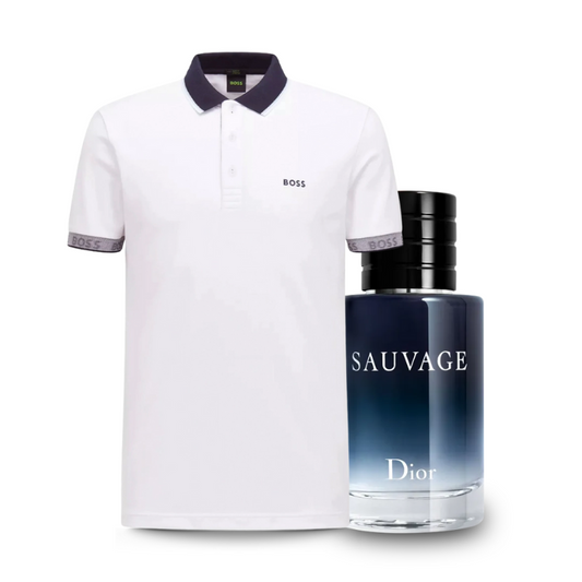 White Boss Polo + 1 Premium Perfume for Free!